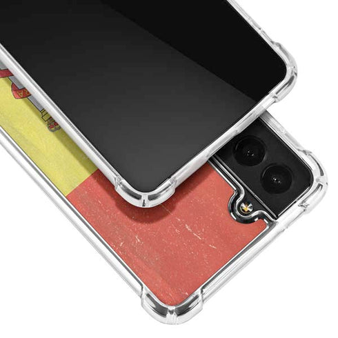 Spain Flag Distressed Galaxy S22 Plus Clear Case